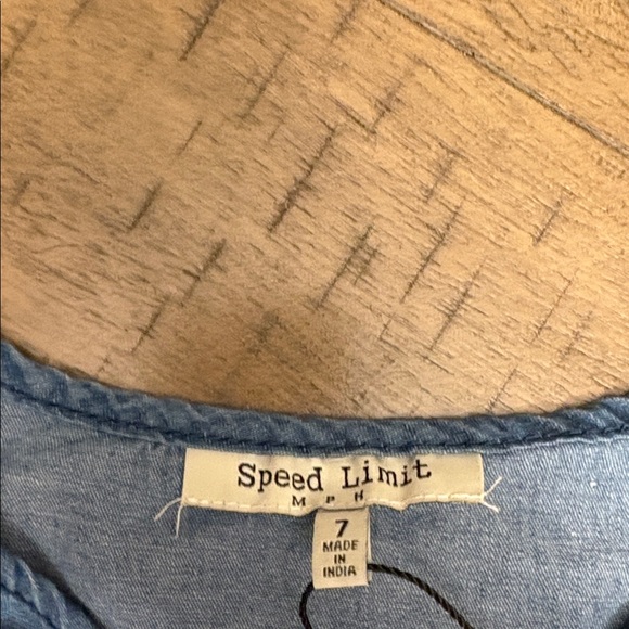 Stylish Blue Denim Kids Dress - Picture 5 of 5